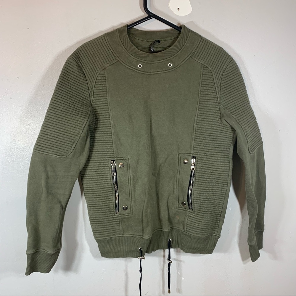 Balmain Olive Green Men's Sweater